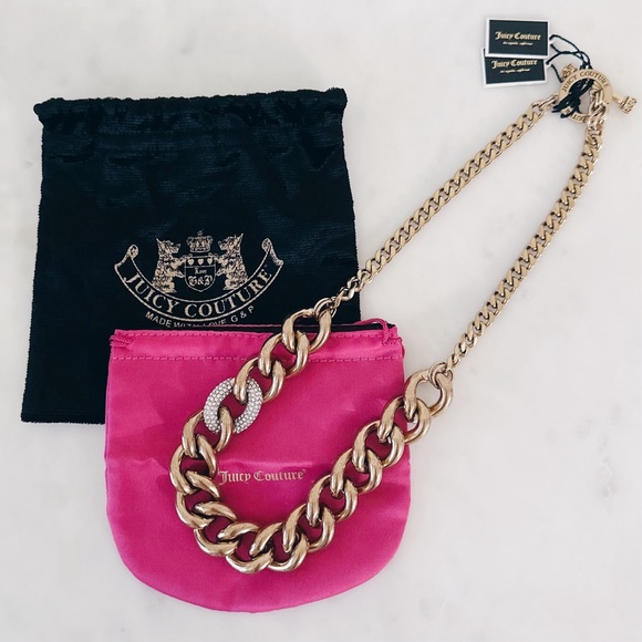 Juicy Couture Jewelry - NEW Juicy Couture Pavé Link Necklace